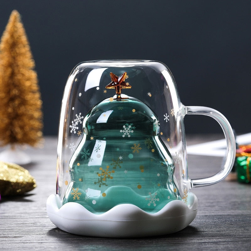 Double Layered Christmas Tree Coffee Mug
