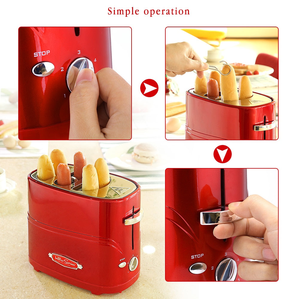Pop-Up Hot Dog Toaster Bread Maker