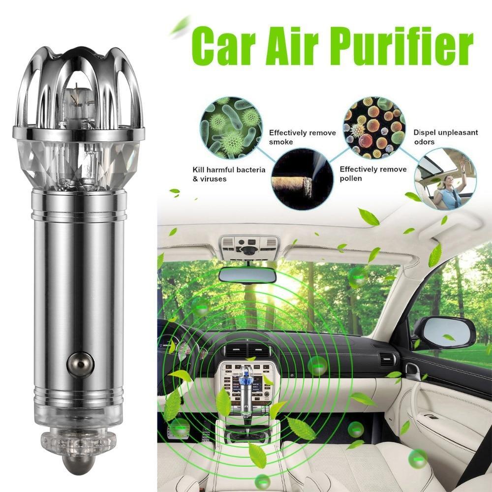 Car Air Purifier Ionizer Air Cleaner | Remove Dust, Pollen, Smoke and Bad Odors
