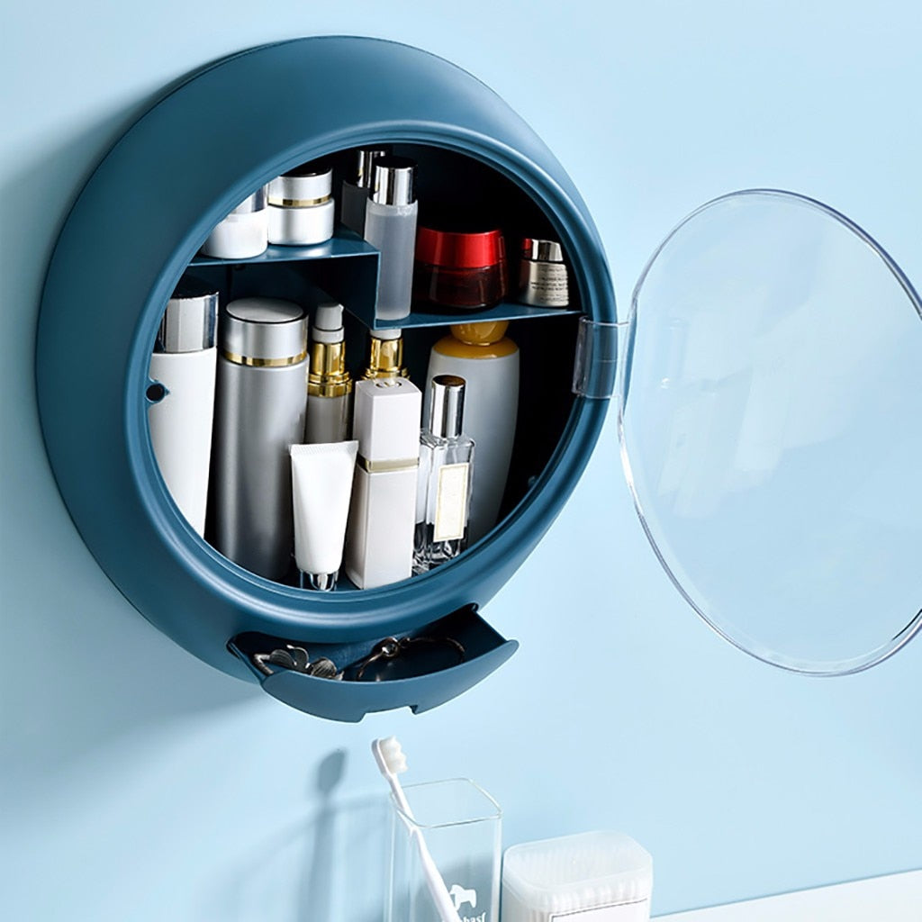 Wall Mounted Cosmetic Makeup Storage
