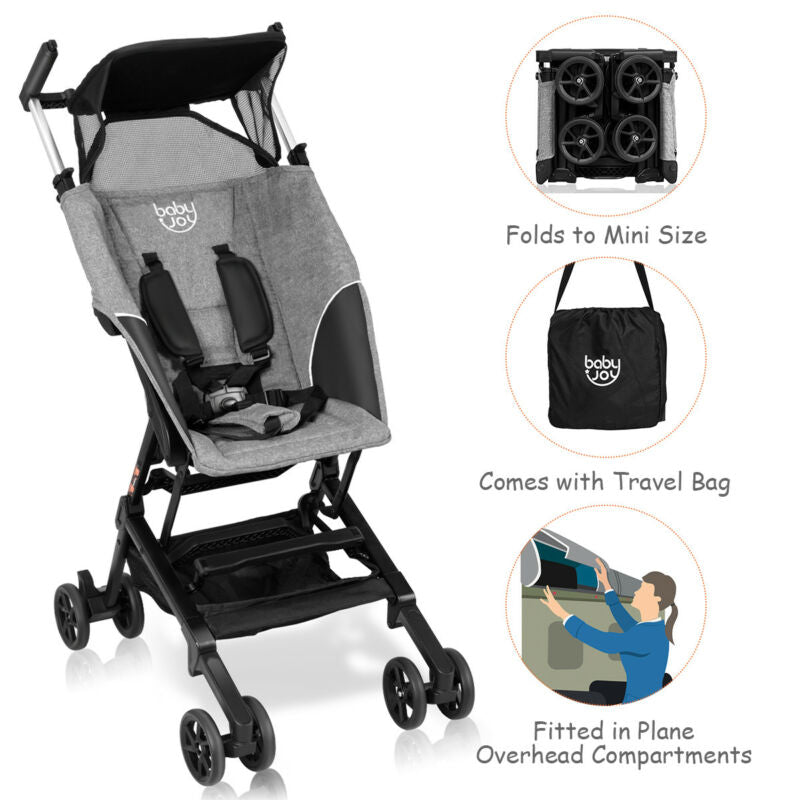 Portable Pocket Compact Lightweight Stroller - Easy For Travel