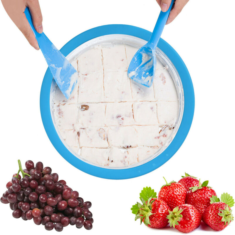 New Instant Ice Cream Maker Yogurt Frozen Pan Ice Roll