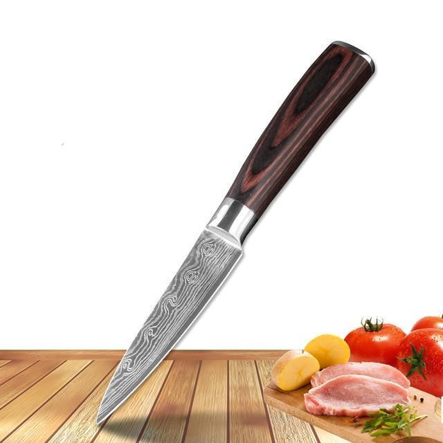 Santoku Chef Knife (Beautiful Design Pattern)