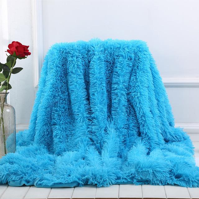 Super Soft Shaggy Faux Fur Blanket