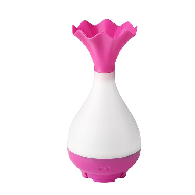 USB Air Humidifier Ultrasonic Aromatherapy LED Vase
