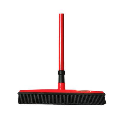 Broom with Squeegee made from Natural Rubber, Multi-Surface and Pet Hair Removal